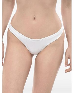 DSquared² Logo-Print Bikini Bottoms - White