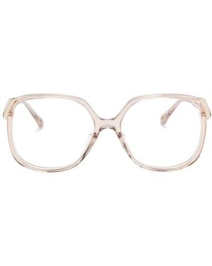 Chloé Brille Mit Oversized-Gestell - Natur