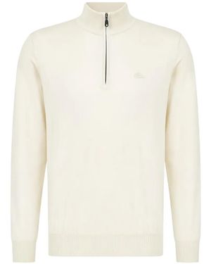Etro Quarter-Zip Embroidered-Logo Jumper - White