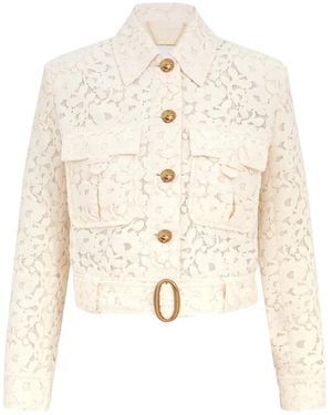 Zimmermann Cotton-Blend Lace Jacket - White
