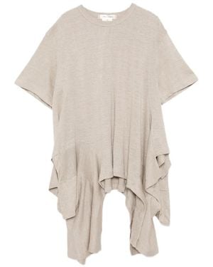 Comme des Garçons Asymmetric Ruffled T-Shirt - White