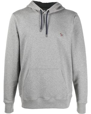 Paul Smith Ps Door Paul Smith Zebra Logo Cotton Hoodie - Grijs