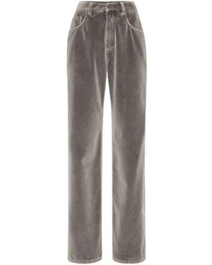 Brunello Cucinelli Straight-Leg Relaxed-Fit Pants - Gray