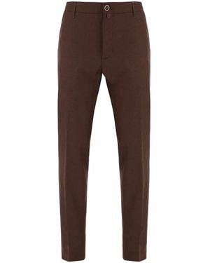 Jacob Cohen Pantalones Ajustados Con Parche Del Logo - Marrón
