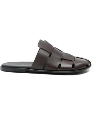 Hereu Dira Slim Woven Leather Sandals - White