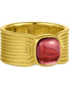 LEIGH MAXWELL Anello Con Tormalina Rosa - Giallo