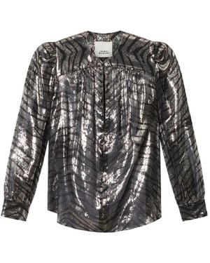 Isabel Marant Farali Zijden Top - Grijs
