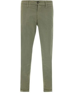 Re-hash Welt Pocket Turn-Up Trousers - Green