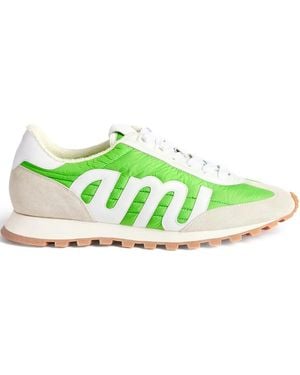 Ami Paris Sneakers Con Applicazione Logo - Verde