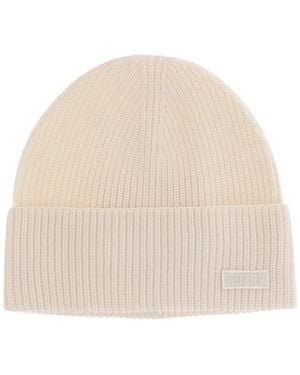 Autry Gerippte Beanie Mit Logo-Patch - Natur