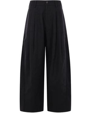Ziggy Chen Belt-Loops Pleated Trousers - Blue