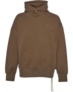 State of Order Felpa embroidered hooded sweatshirt - Marrón
