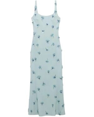 Jonathan Simkhai Briella Floral-Embellished Gown - Blue