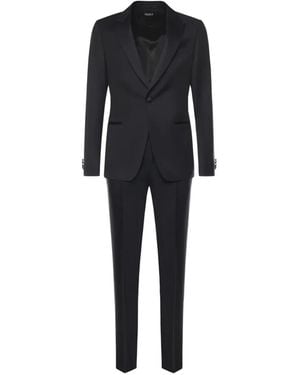 ZEGNA Single-Breasted Suit - Black