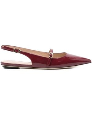 Stuart Weitzman Emilia Slingback Flat Pumps - Marron