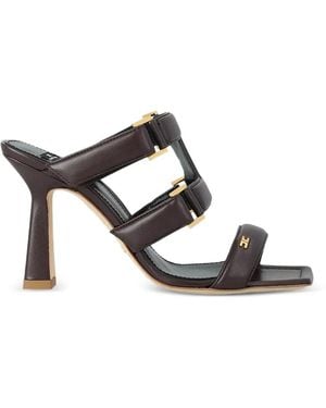 Elisabetta Franchi Leather Sandals - Black