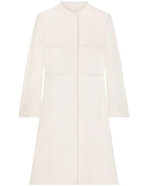 Courreges Heritage Logo-Appliqué Coat - White