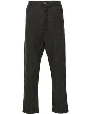 Poeme Bohemien Mid-Rise Drop-Crotch Trousers - Black