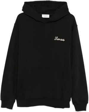 Laneus Logo-Detail Hoodie - Black