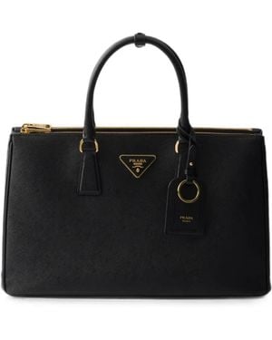 Prada Galleria Large Saffiano Leather Bag - Black