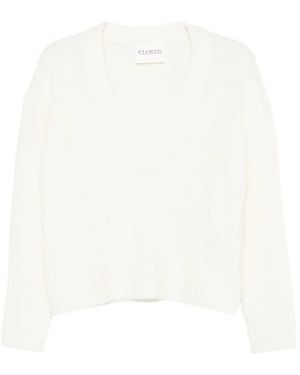 Closed Maglione Con Scollo A V - Bianco