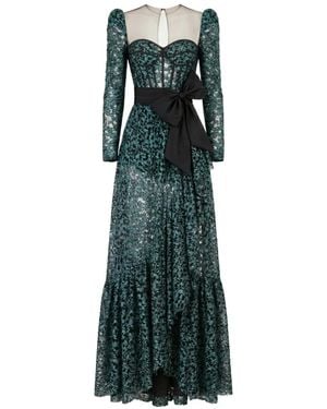 Gatti Nolli by Marwan Lace Gown Dress - Green
