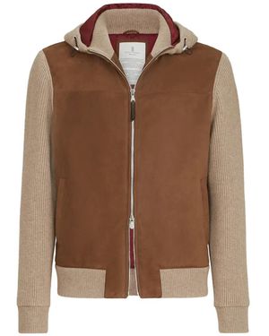 Brunello Cucinelli Zip-up Hooded Bomber Jacket - Brown