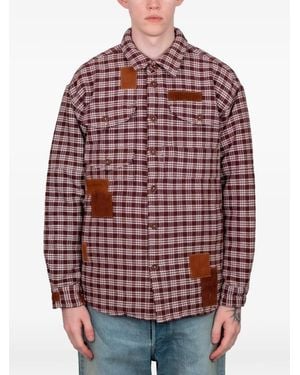 STORY mfg. Harvest Shirtjack Met Patchwork - Rood