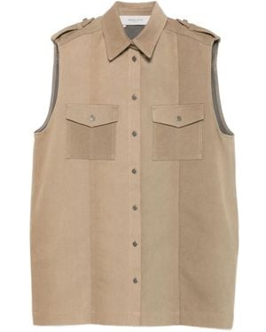Golden Goose Weste Mit Knopfverschluss - Natur
