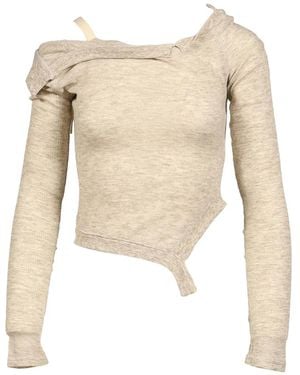 GLOWNY Demi Asymmetric T-Shirt - White