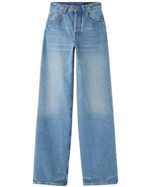 Jacquemus Wide-Leg Light Jeans With High Waist - Blue