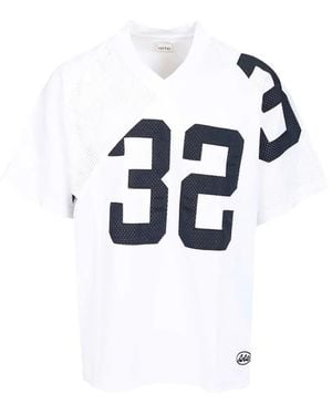 Arte' Mesh Number-Print T-Shirt - White
