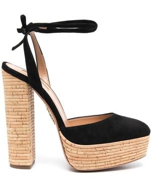 Aquazzura Penelope Plateau Court Shoes - Black