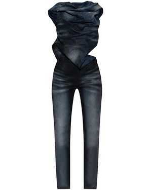 DIESEL アシンメトリー ジャンプスーツ - ブルー