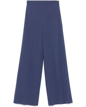 JOSEPH Alane Cady Wide-Leg Trousers - Blue