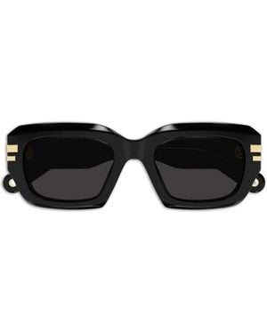 Chloé Geometric-Frame Sunglasses - Black