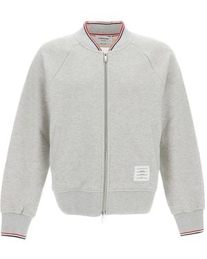 Thom Browne Zip-Up Bomber Jacket - Grey