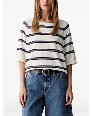 Marc O' Polo Striped Short-Sleeve Top - Blue