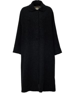 Apuntob Buttoned Coat - Black