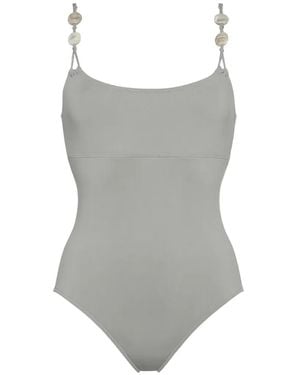 Eres Lynda Beaded-Strap Swimsuit - Grey