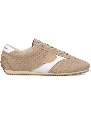 Philippe Model Leather Trainers - Natural