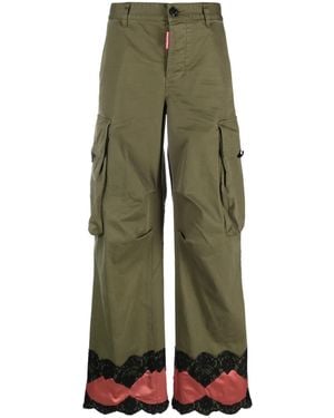 DSquared² Lingerie Low-Rise Cargo Pants - Green