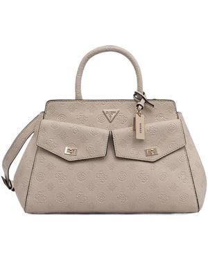 Guess Cabas Blake À Logo Embossé - Natural