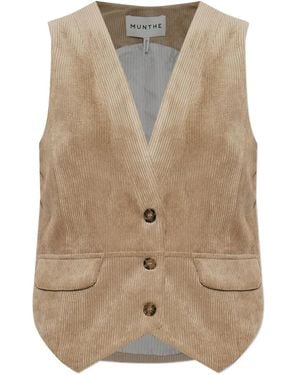 Munthe Lillian Weste Aus Cord - Natur