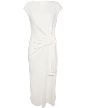 Goen.J Knot-Detail Sleeveless Cotton-Jersey Midi Dress - White