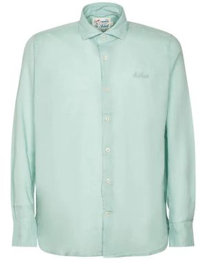 MC2 Saint Barth Logo-Embroidered Long-Sleeve Shirt - Green
