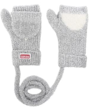 KENZO Guantes Con Parche Del Logo - Blanco