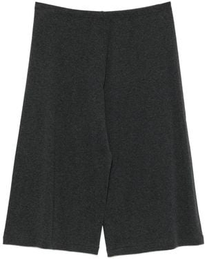 The Row Dusk Wide-Leg Elasticated-Waistband Shorts - Black