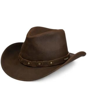 Stetson Leather Cowboy Hat - Brown