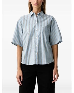 Marc O' Polo Chemise Rayée À Manches Courtes - Blue
